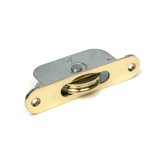Polished Brass Radiused Sash Pulley 75kg