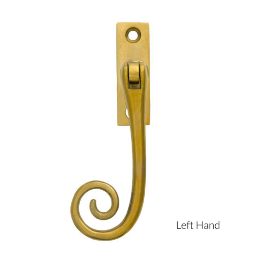 Polished Brass Slim Monkeytail Espagnolette Casement Fastener