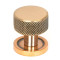 Polished Bronze Brompton Cabinet Knob on Round Rose