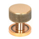 Polished Bronze Brompton Cabinet Knob on Round Rose