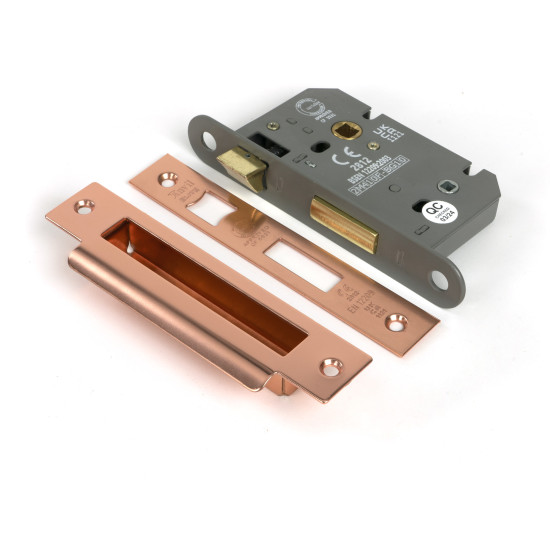 Polished Bronze Heavy Duty Bathroom Mortice Lock