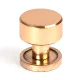 Polished Bronze Kelso Cabinet Knob on Round Rose