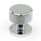 Polished Chrome Brompton Cabinet Knob on Round Rose
