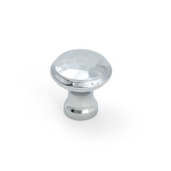 Polished Chrome Hammered Cabinet Knob