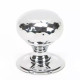 Polished Chrome Hammered Mushroom Cabinet Knob
