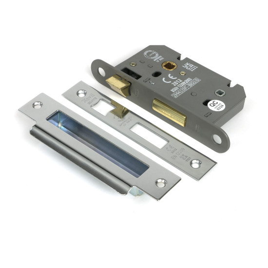 Polished Chrome Heavy Duty Bathroom Mortice Lock