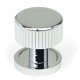 Polished Chrome Judd Cabinet Knob on Round Rose