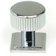 Polished Chrome Judd Cabinet Knob on Square Rose