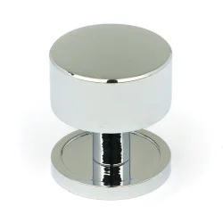 Polished Chrome Kelso Cabinet Knob on Round Rose