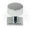Polished Chrome Kelso Cabinet Knob on Square Rose