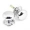 Polished Chrome Mushroom Knob Set