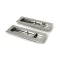 Polished Marine SS (316) Plain Rectangular Pull - Privacy Set