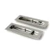 Polished Marine SS (316) Plain Rectangular Pull - Privacy Set