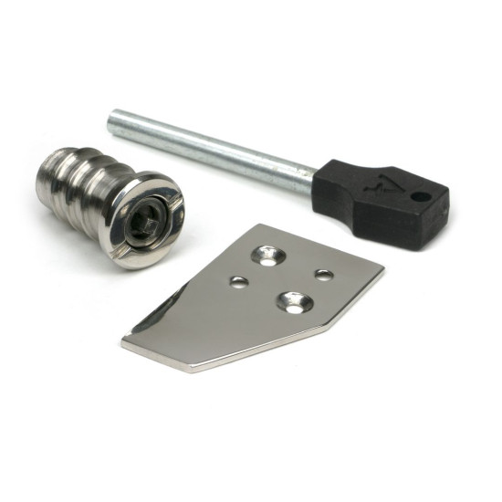 Polished Marine Stainless Steel Key-Flush Sash Stop