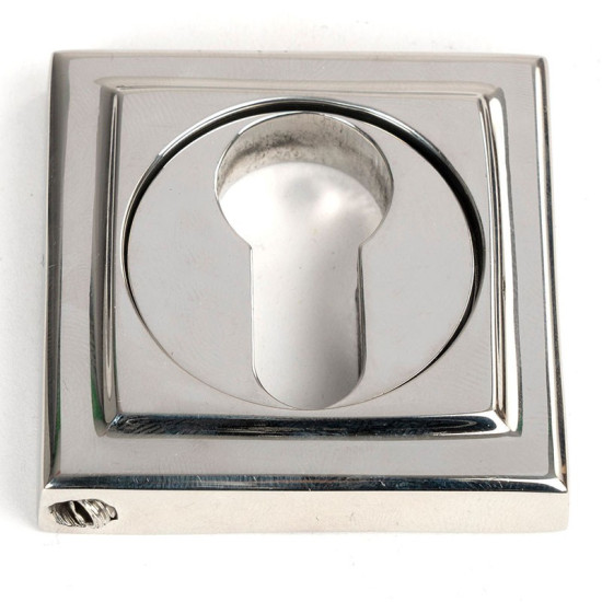 Polished Marine Stainless Steel Square Euro Escutcheon