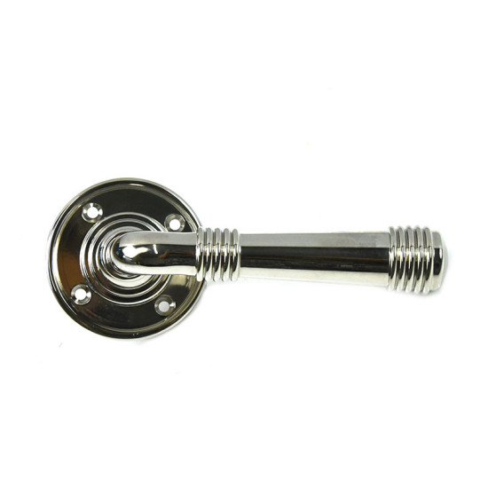 Polished Nickel Beehive Lever Door Handle