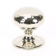 Polished Nickel Hammered Mushroom Cabinet Knob