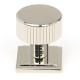 Polished Nickel Judd Cabinet Knob on Square Rose