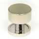 Polished Nickel Kelso Cabinet Knob on Round Rose
