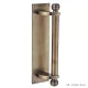 Pull Handle on Plate - Reeded Finials
