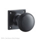 Reeded Cushion Door Knob on a Square Rose