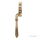 Reeded Espagnolette Casement Fastener - Polished Bronze