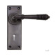Reeded Lever Door Handle - Aged Bronze