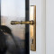 Reeded Slimline Sprung Lever Espagnolette - Aged Brass