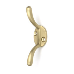 Satin Brass Newbury Cleat Hook
