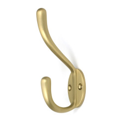 Satin Brass Newbury Hat & Coat Hook