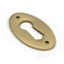 Satin Brass Oval Escutcheon