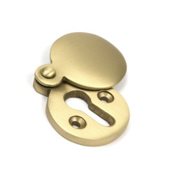 Satin Brass Round Escutcheon