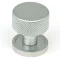 Satin Chrome Brompton Cabinet Knob on Round Rose