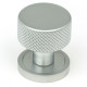 Satin Chrome Brompton Cabinet Knob on Round Rose