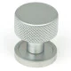 Satin Chrome Brompton Cabinet Knob on Round Rose