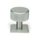 Satin Chrome Brompton Cabinet Knob on Square Rose