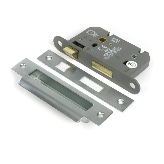 Satin Chrome Heavy Duty Bathroom Mortice Lock