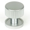 Satin Chrome Judd Cabinet Knob on Round Rose