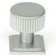 Satin Chrome Judd Cabinet Knob on Square Rose