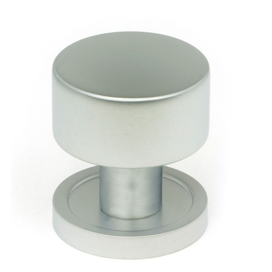 Satin Chrome Kelso Cabinet Knob on Round Rose