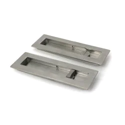 Satin Marine SS (316) Plain Rectangular Pull - Privacy Set
