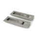 Satin Marine SS (316) Plain Rectangular Pull - Privacy Set
