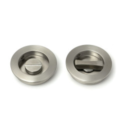 Satin Marine SS (316) Plain Round Pull - Privacy Set
