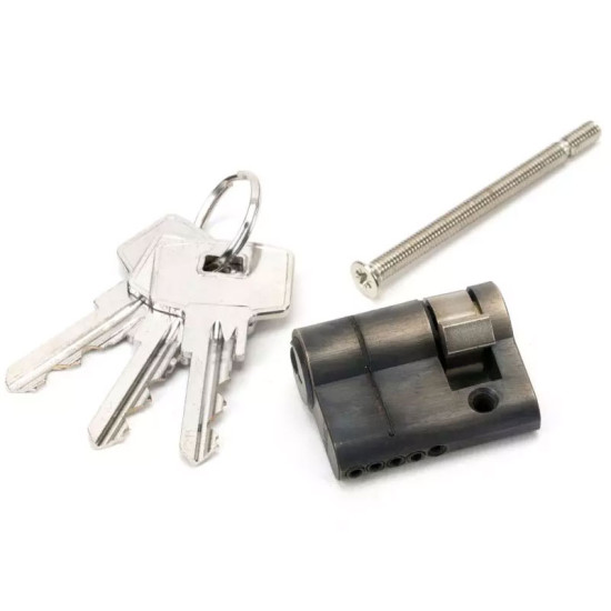 Single Euro Cylinder Lock - Pewter Finish