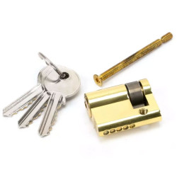 Single Euro Cylinder Lock - Polished Brass