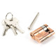 Single Euro Cylinder Lock - Polished Bronze Finish