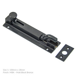 Square Section Barrel Bolt - Necked