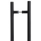T Bar Handle with Back-to-Back Fixings - Matt Black Finish