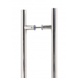 T Bar Handle with Back-to-Back Fixings - Polished Marine Stainless Steel