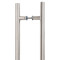 T Bar Handle with Back-to-Back Fixings - Satin Marine Stainless Steel
